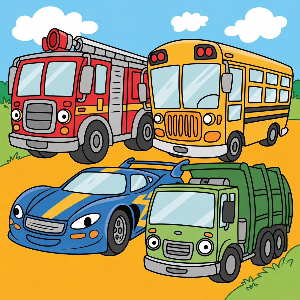 Vehicles COLORING PAGES