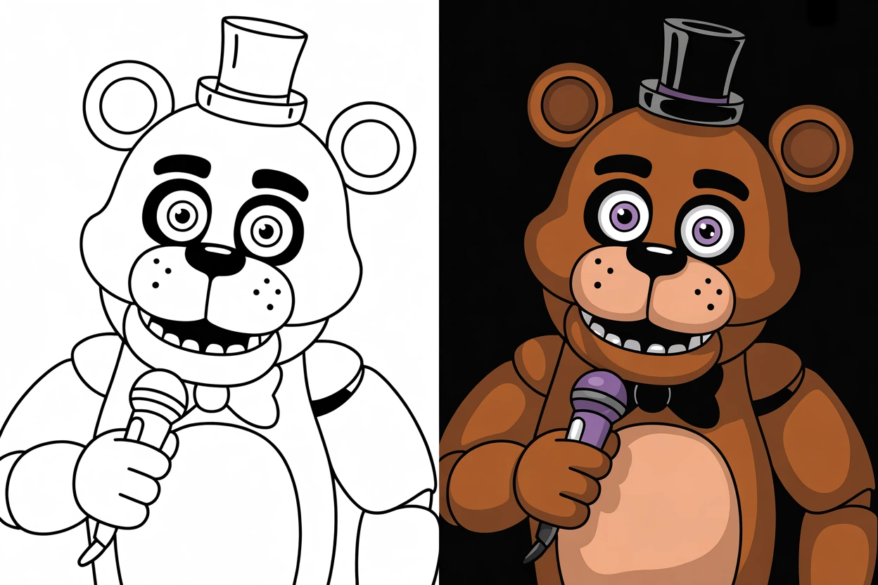 The Ultimate Collection of FNAF Coloring Pages: Cute, Scary & Free