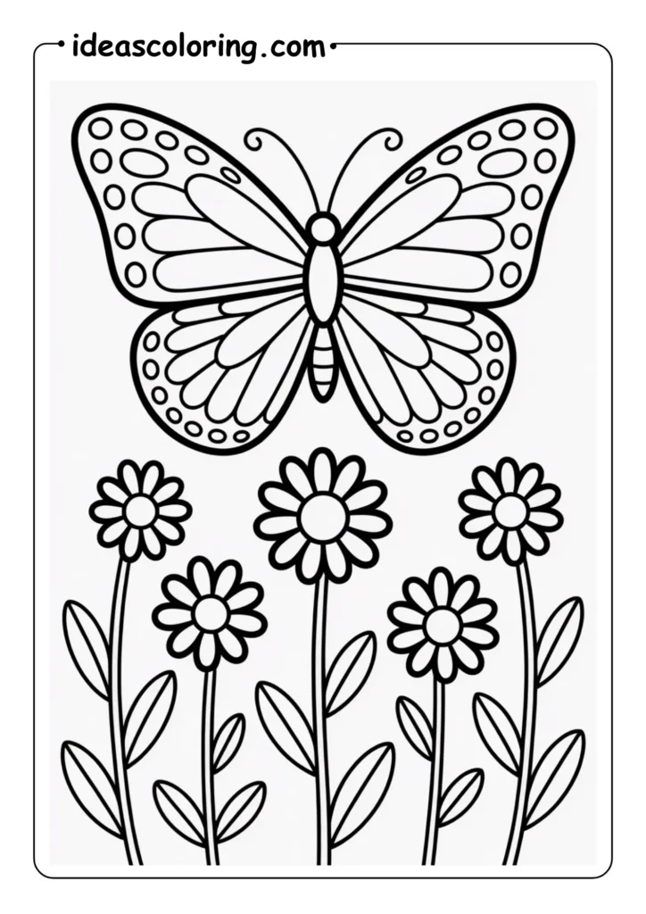 butterfly Simple & Cute (near flowers)