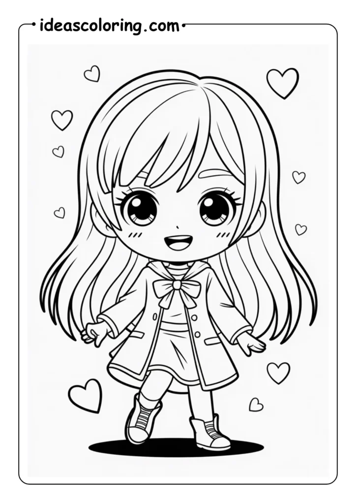 chibi anime coloring pages