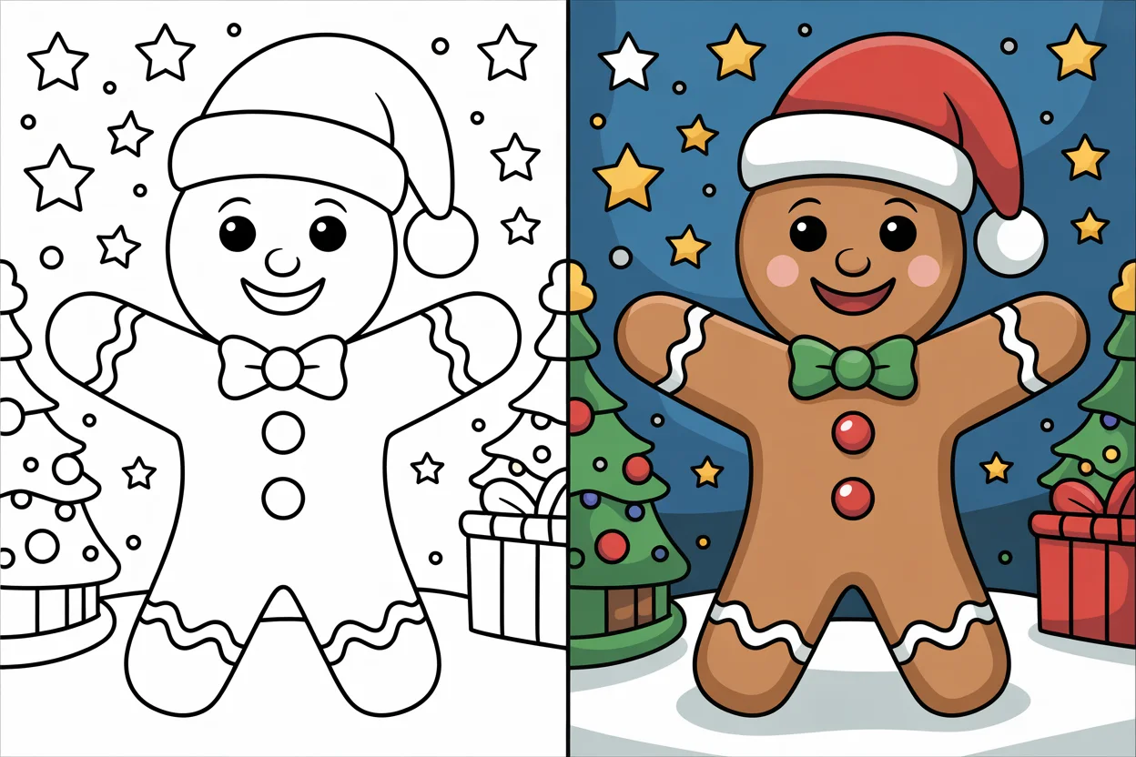 Gingerbread Man Coloring Pages