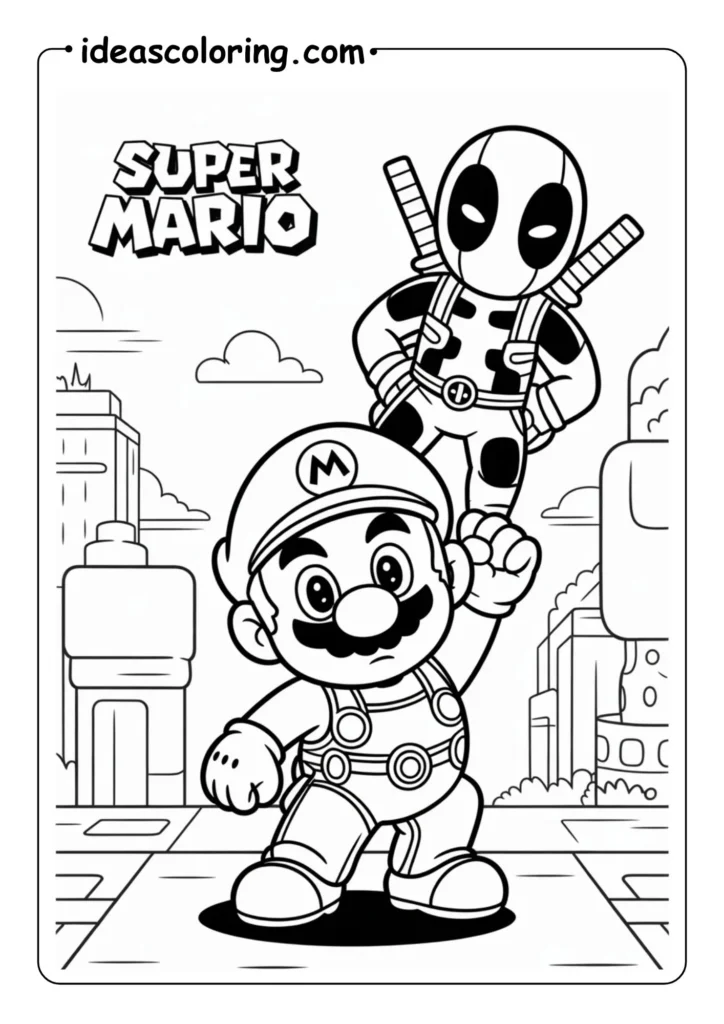 super mario with deadpool