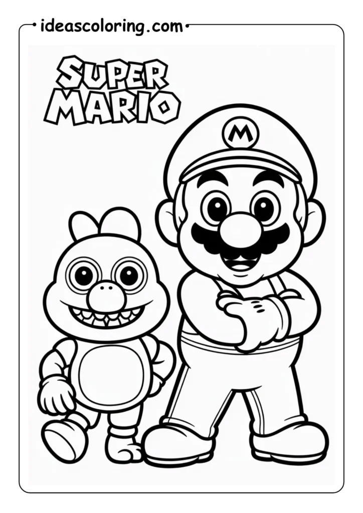 super mario with fnaf