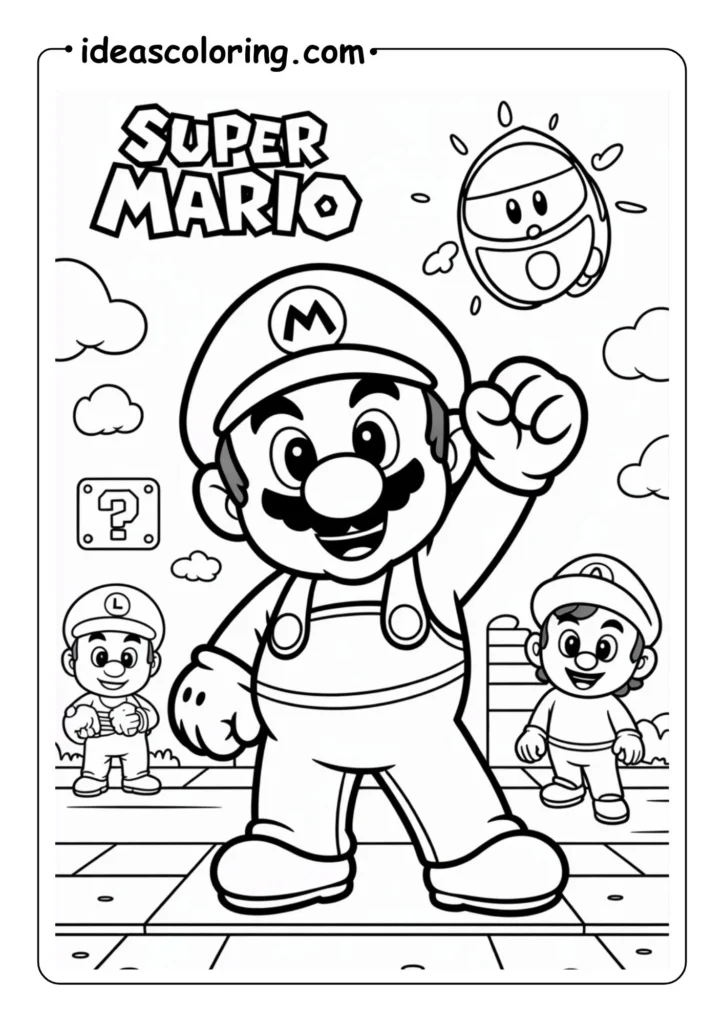 super mario with kids