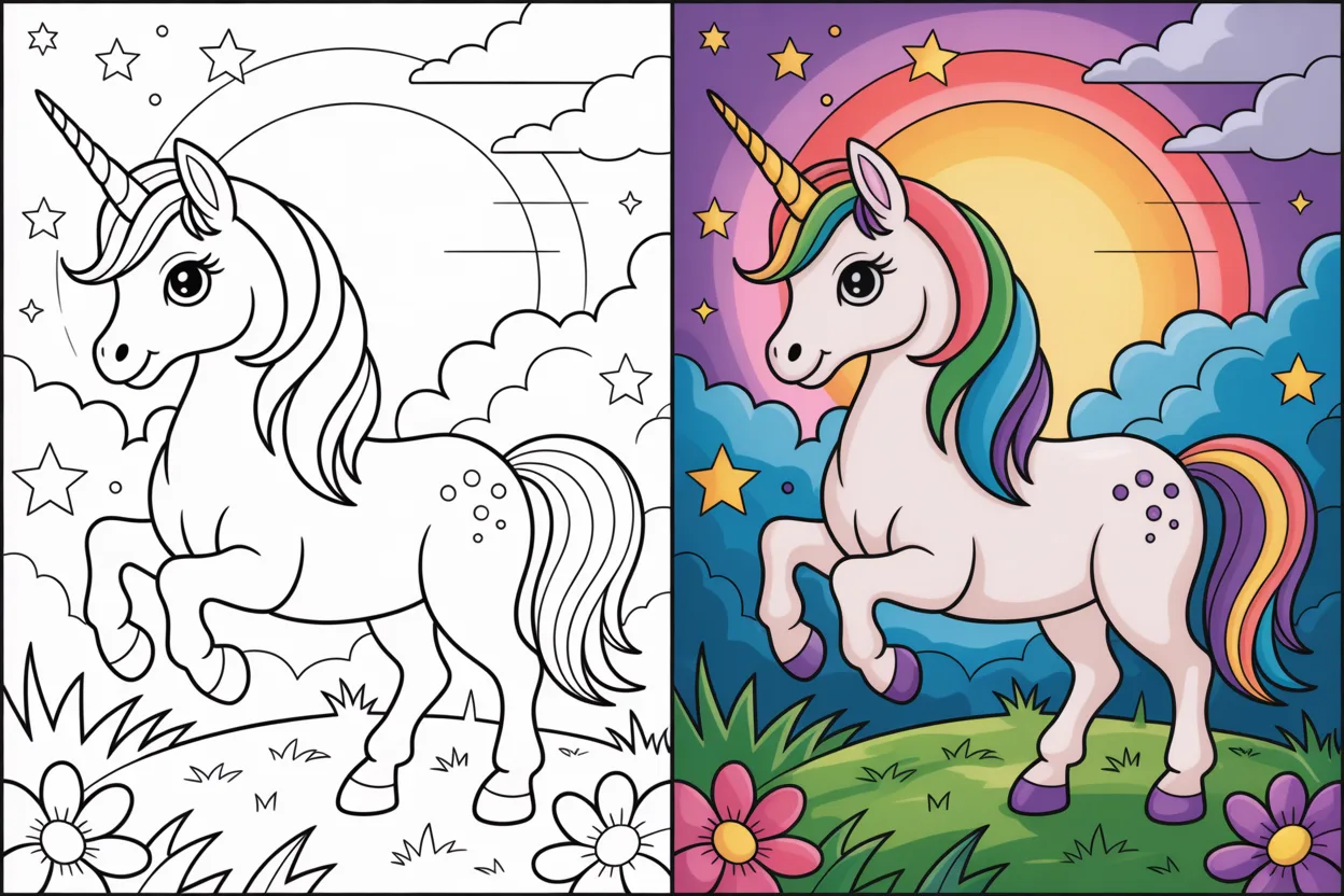 unicorn coloring pages