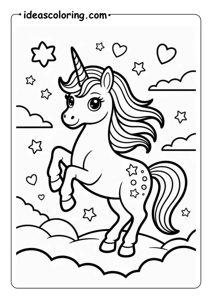 unicorn princess in sky