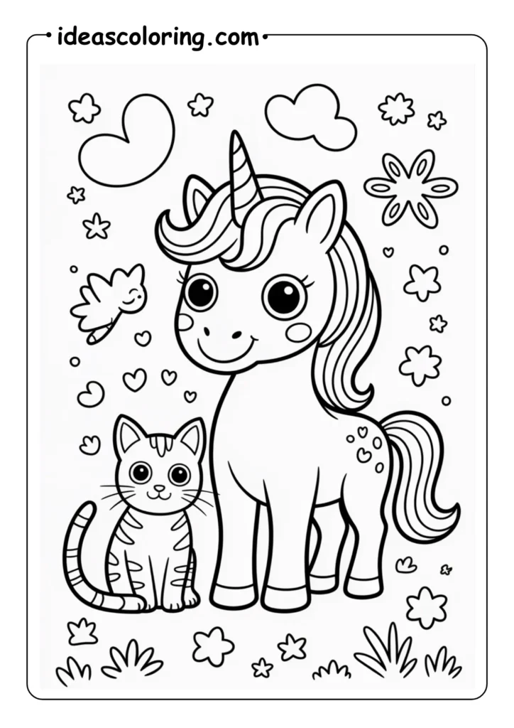 unicorn with cat