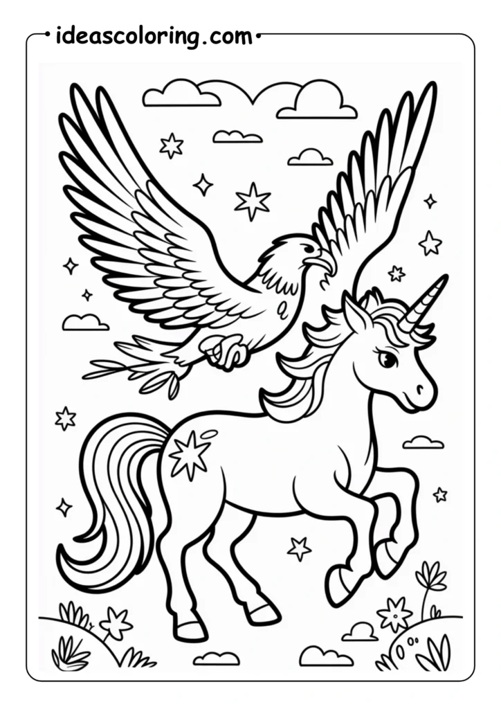 unicorn with eagle