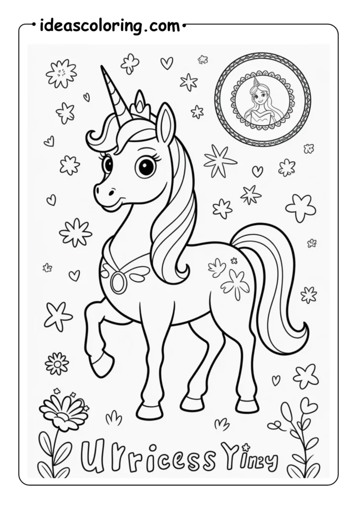 unicorn with princess disney